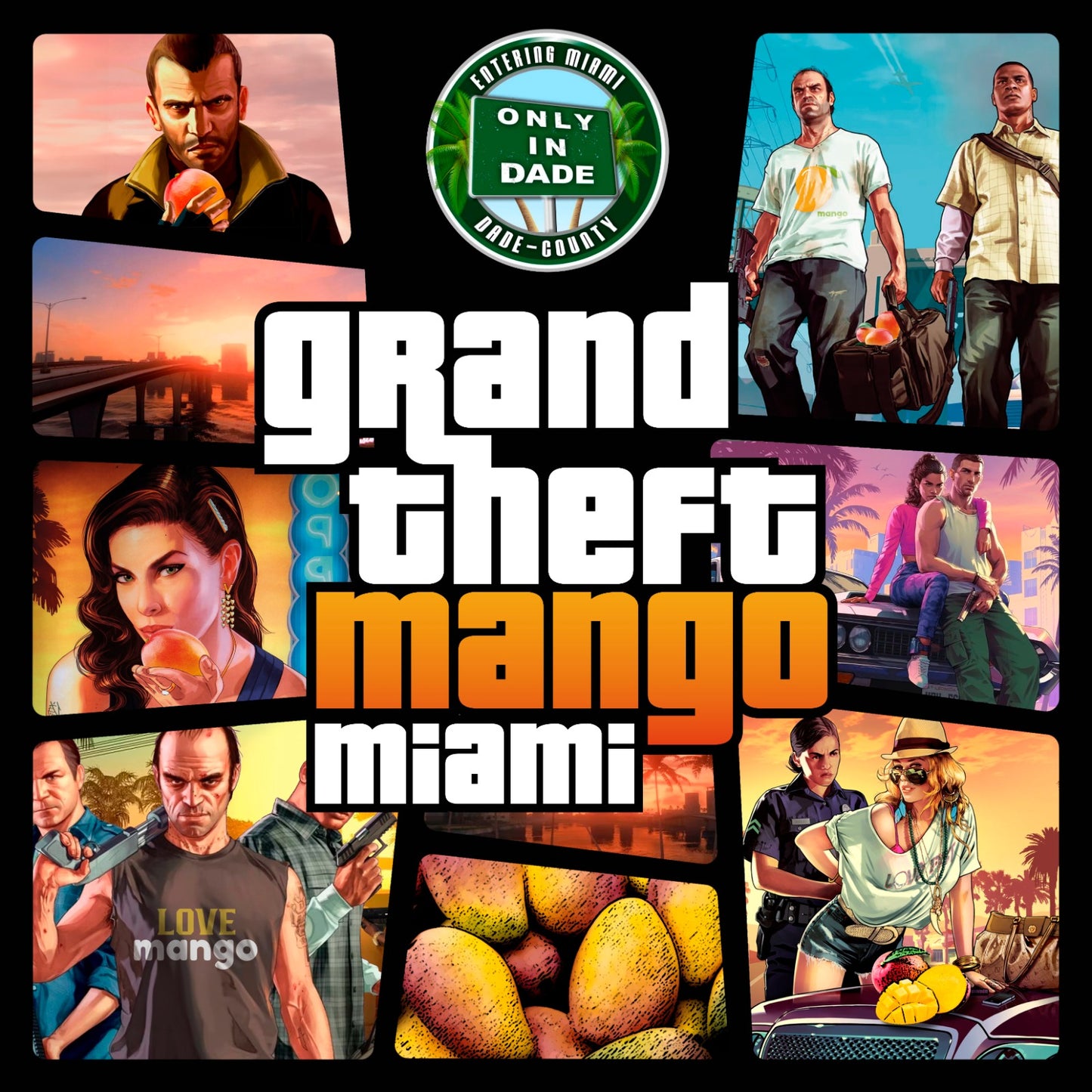 Grand Theft Mango Miami T-Shirt | Limited Edition